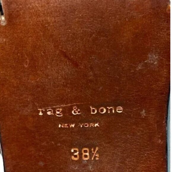 Rag & Bone Wyatt Bordeaux Suede Open Toe Slingback Ankle Bootie - Size 8 EU 38.5 - Picture 6 of 6